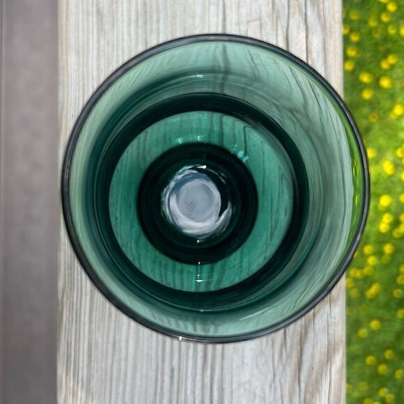 Vintage Juniper Green Footed Libbey Glasses - Picture 6 of 8